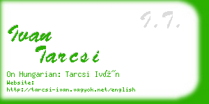 ivan tarcsi business card